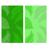 4' x 6' Palm Leaves Outdoor Mat in Green