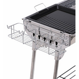 29" x 13" Stainless Steel Portable Charcoal BBQ Grill with acessories