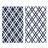 4' x 6' Geometric Outdoor Mat in Blue and White