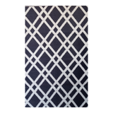 4' x 6' Geometric Outdoor Mat in Blue and White