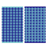 4' x 6' Geometric Mat in Blue