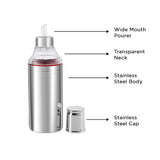 Kraft Stainless Steel Oil Dispenser I Oil Pourer I Oil Bottle I Leak- proof Lid I
