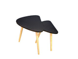 Nesting Triangular 2 Piece Coffee Table Set black