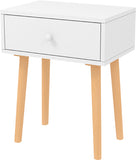 White End Table With Drawer