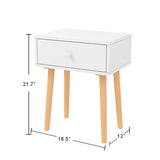 White End Table With Drawer