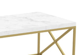 44" Marble Gold Metal Coffee Table