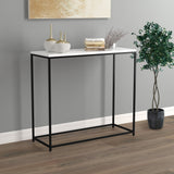 31"L  White Marble Console Table