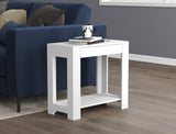 White Accent Table with 1 Drawer