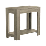 Dark Taupe Accent Table with 1 Drawer