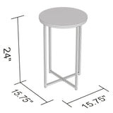 Dark Taupe Round Accent Table