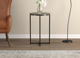 Dark Taupe Round Accent Table