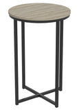 Dark Taupe Round Accent Table