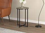 Dark Taupe Round Accent Table